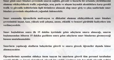Tekirdağ'da Sınav Saatlerinde Gürültüye Yasak Getirildi