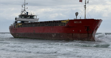 Tekirdağ'da Yük Gemisi Karaya Oturdu