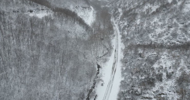 Tekirdağ'ın Ormanları Karla Kaplandı
