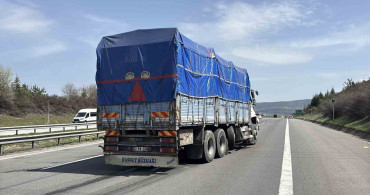 TEM Otoyolu'nda Tır Lastiği Kazası