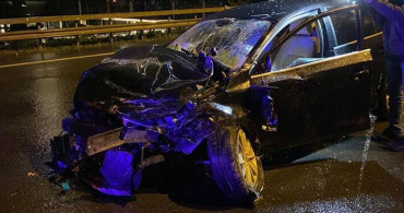 TEM Otoyolu'ndaki Trafik Kazasında 2 Kişi Ölümden Döndü