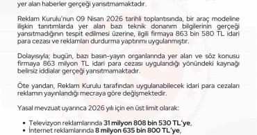 Ticaret Bakanlığı'ndan 863 milyon lira ceza iddialarına yalanlama