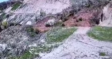 Tokat’ta Heyelan Anları Güvenlik Kamerasında