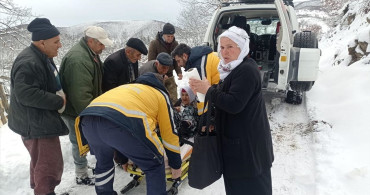 Tokat'ta Kış Koşullarında Hayat Kurtaran Müdahale
