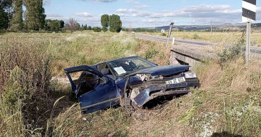 Tokat'ta otomobil şarampole uçtu: 1 ölü, 1 yaralı