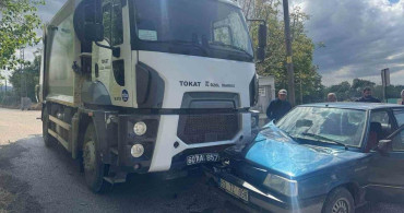 Tokat'ta Trafik Kazası: Çöp Kamyonu ve Otomobil Çarpıştı