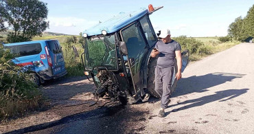 Tokat'ta traktör ile otomobil çarpıştı: 2 kişi yaralandı