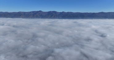 Tokat'ta Yoğun Sis Havadan Görüntülendi