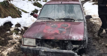Trabzon'da Seyir Halindeki Araçta Yangın