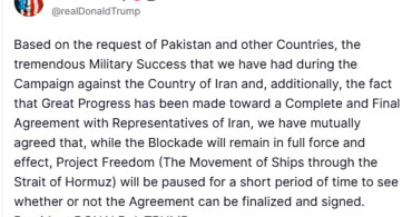 Trump, Özgürlük Projesi'ni Kısa Süreli Durduruyor
