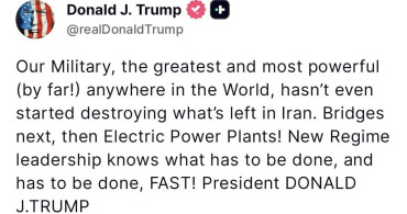 Trump'tan İran'a Sert Uyarı: Sırada Köprüler Var