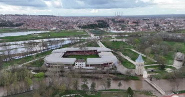 Tunca Nehri Taştı, Sarayiçi Havadan Görüntülendi