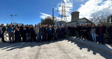 Tunçbilek Termik Santrali İşçileri Eylemde