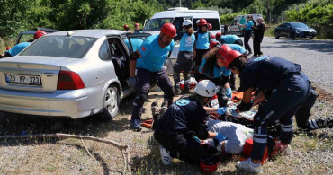 UMKE Ekiplerinden Başarılı Kaza Tatbikatı