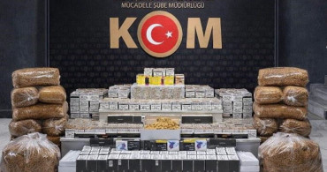 Uşak'ta Kaçak Makaron ve Tütün Operasyonu