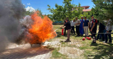 Üzümlü Devlet Hastanesi personeline yangın eğitimi verildi