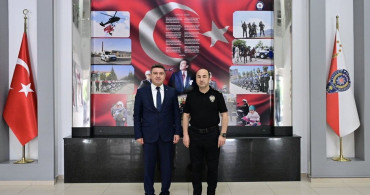Yargıtay'a atanan başsavcı Karakülah'tan emniyet müdürü Yılmaz'a veda ziyareti