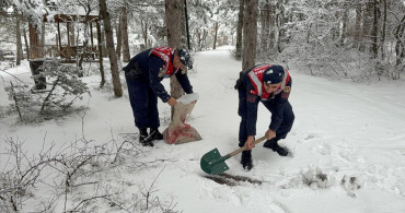 Yozgat'ta Yaban Hayvanları için Yem Bırakıldı