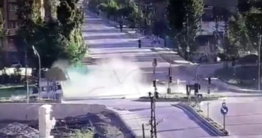 Yüksekova'daki kazanın görüntüleri güvenlik kamerasında yer aldı