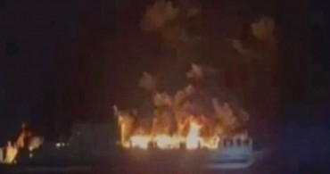 Yunanistan'da Yangın Paniği! Çıkan Yangın 288 Kişiyi Gemiye Hapsetti