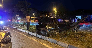 Zonguldak'ta otomobille çarpışan araç 100 metre sürüklendi