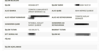 Adalet Bakanı Gürlek, Kızılay’a 150 bin lira bağışladı