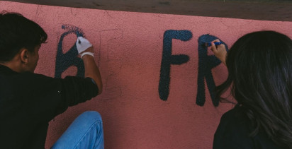 Aydın'da Üniversite Öğrencilerinden Filistin'e Destek Grafitileri