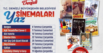 Denizli’de açık hava sinema günleri başlıyor