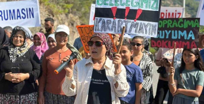 Gazipaşa'da taş ocağı projesine karşı mahalle sakinleri protesto düzenledi