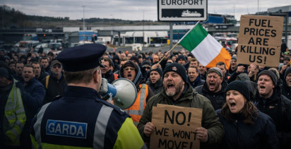 İrlanda'da Yakıt Protestoları Gerginleşti: Polis, Protestoculara Tutuklama ve Hapis Uyarısı Yaptı
