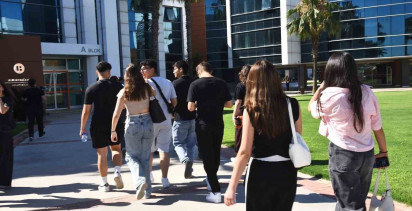 Menemen’de YKS öncesi prova üniversite amfisinde
