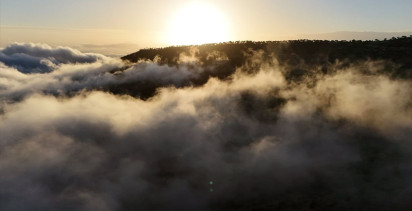 Mersin'de Dronla Görüntülenen Etkileyici Sis Manzarası