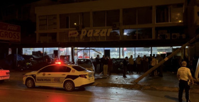 Osmaniye'de Kontrolden Çıkan Araç Marketin Manavına Girdi