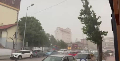 Polatlı'da dolu yağışı etkili oldu