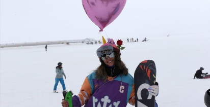 Ramazan Bayramı'nda Erciyes Kayak Merkezinde Eğlence