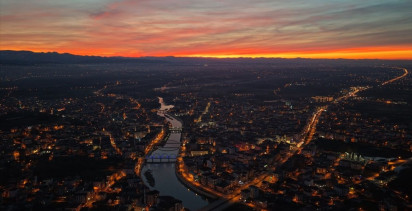 Samsun'da Dronla Eşsiz Gün Batımı Görüntüleri