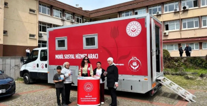 Sinop'ta Mobil Sosyal Hizmet Aracı Hizmette