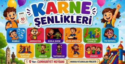 Taşköprü Belediyesi'nden çocuklara karne şenliği