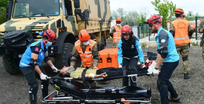 Tekirdağ'da Gerçeği Aratmayan Arama Kurtarma Tatbikatı