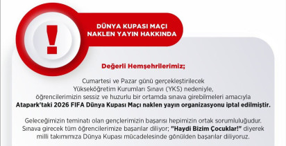 Uşak'ta YKS nedeniyle maç yayını iptal edildi