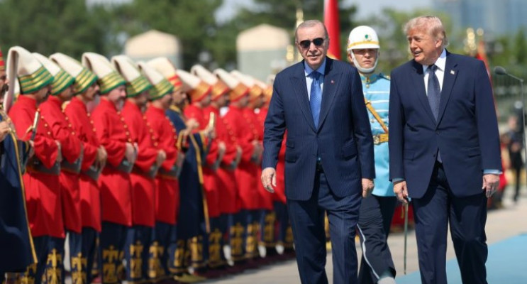 Cumhurbaşkanı Erdoğan, ABD Başkanı Trump'ı Beştepe'de resmi törenle karşıladı