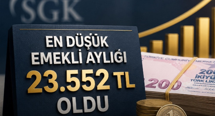 En Düşük Emekli Aylığı 23.552 TL Oldu