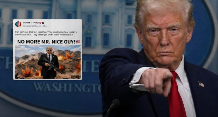 Trump’ın İran mesajı içeren sosyal medya paylaşımı gündem oldu.