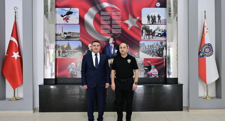 Yargıtay'a atanan başsavcı Karakülah'tan emniyet müdürü Yılmaz'a veda ziyareti