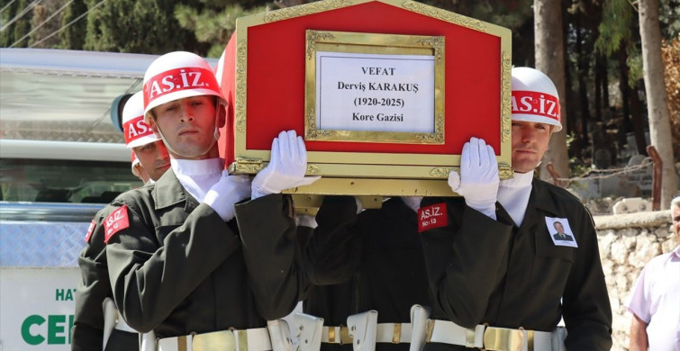 105 Yaşındaki Kore Gazisi Derviş Karakuş'un Cenazesi Toprağa Verildi