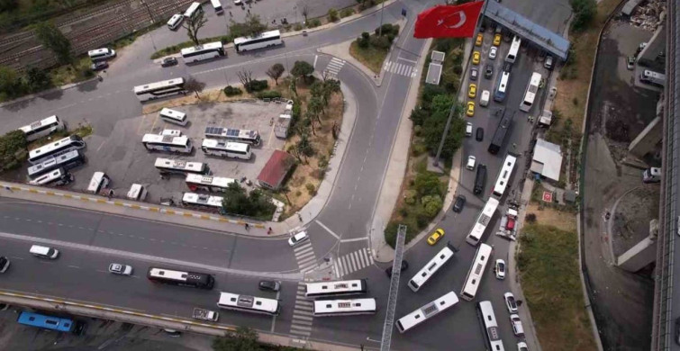 15 Temmuz Demokrasi Otogarı'nda Kurban Bayramı Yoğunluğu Havadan Görüntülendi