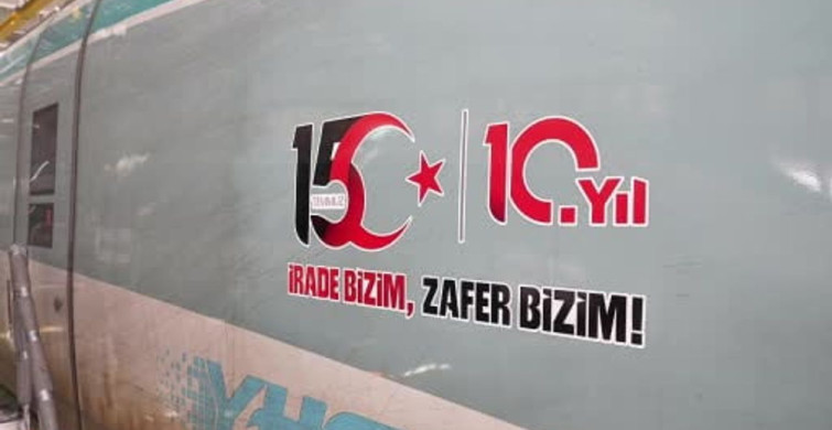 15 Temmuz Demokrasi ve Milli Birlik Günü’nün 10. yılında, 10 YHT seti özel logoyla sefer yapacak