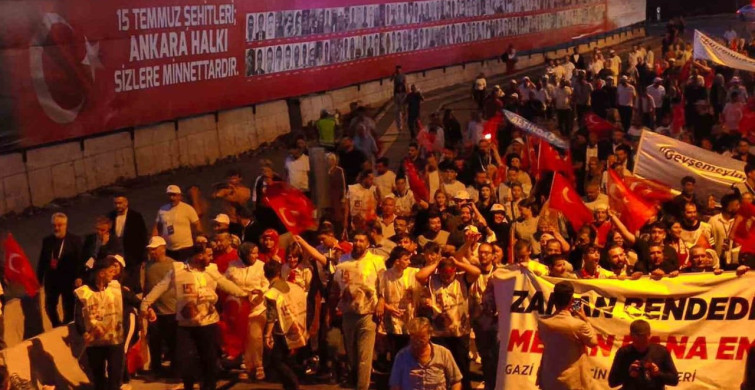 15 temmuz’un 10. yıl dönümünde cumhurbaşkanlığı külliyesi’ne yürüyüş