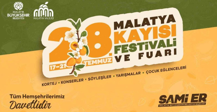28. Malatya kayısı festivali ve fuarı başlıyor