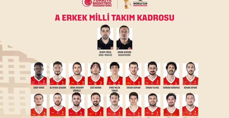 A Milli Erkek Basketbol Takımı'nın FIBA 2027 Elemeleri Aday Kadrosu Açıklandı